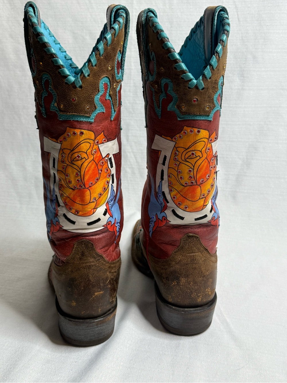 Ariat Quincy Limited Edition Bronco Billy Ride’Em Cowboy Boots Womens 7B - Picture 7 of 12